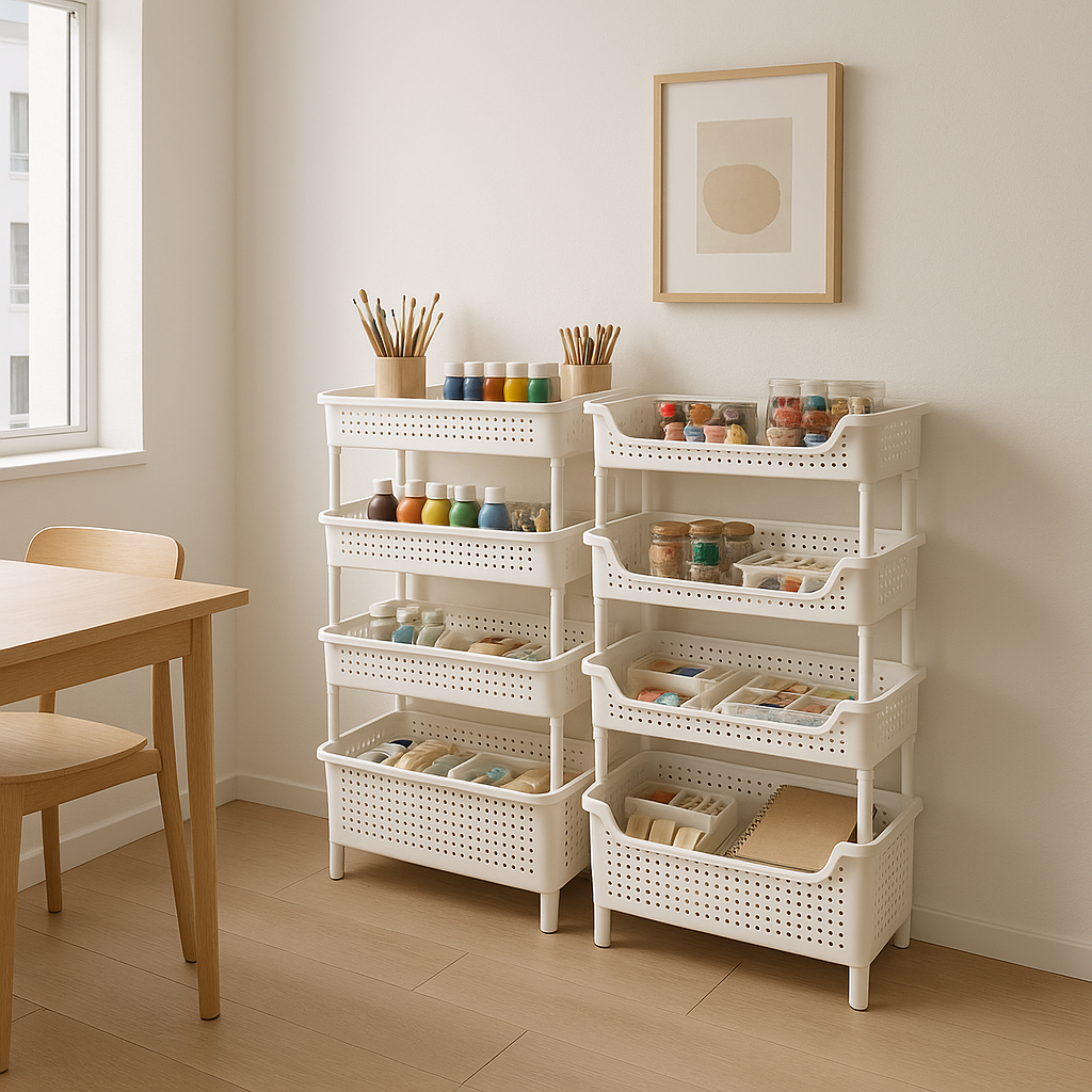 7 Space-Saving Stackable Craft Storage Racks for Small Craft Rooms