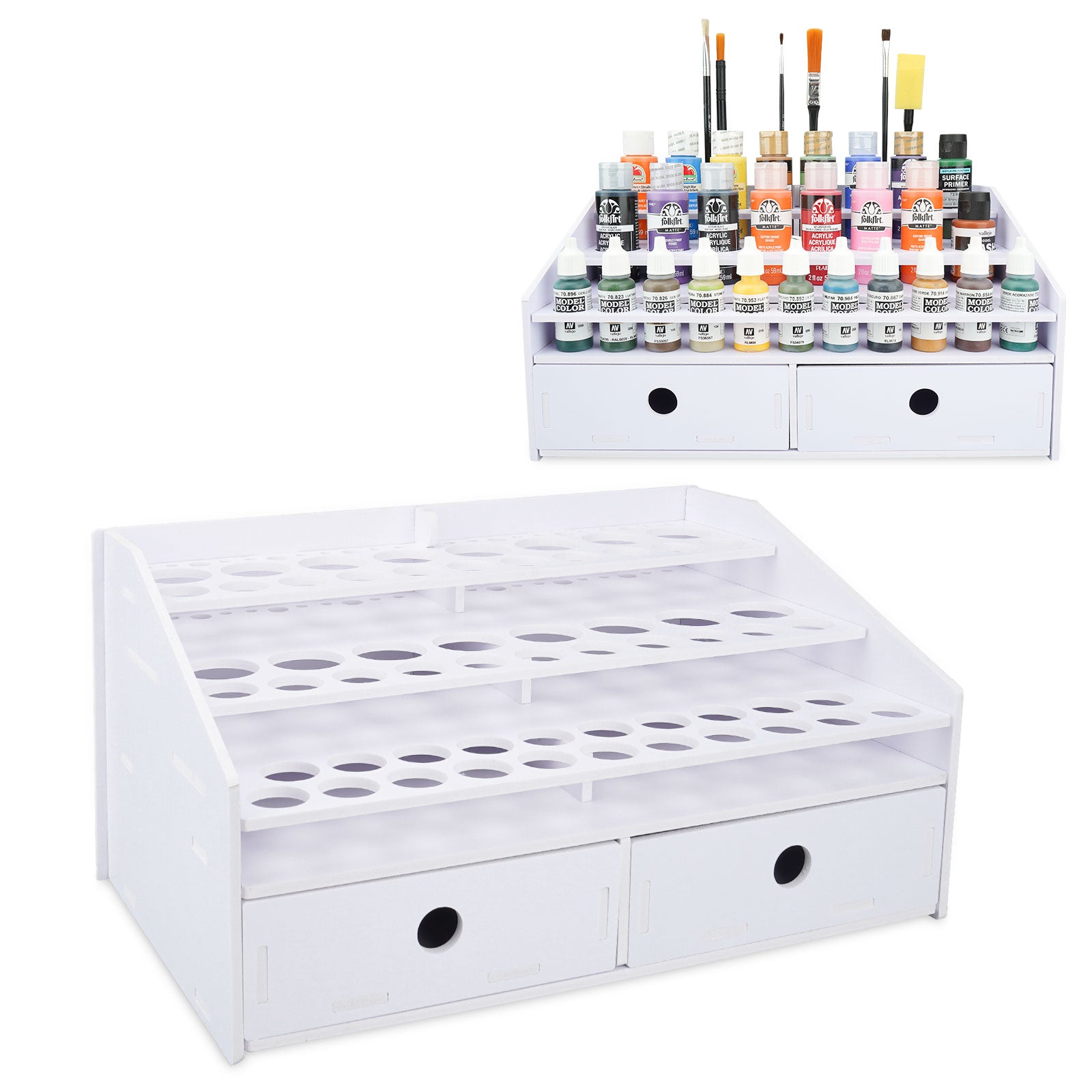 Model Paint Organizer 45 Bottles Paint Rack Wall Mount or Table Stand  Specifically for Ø1 Dropper Bottles Honeycomb Design 
