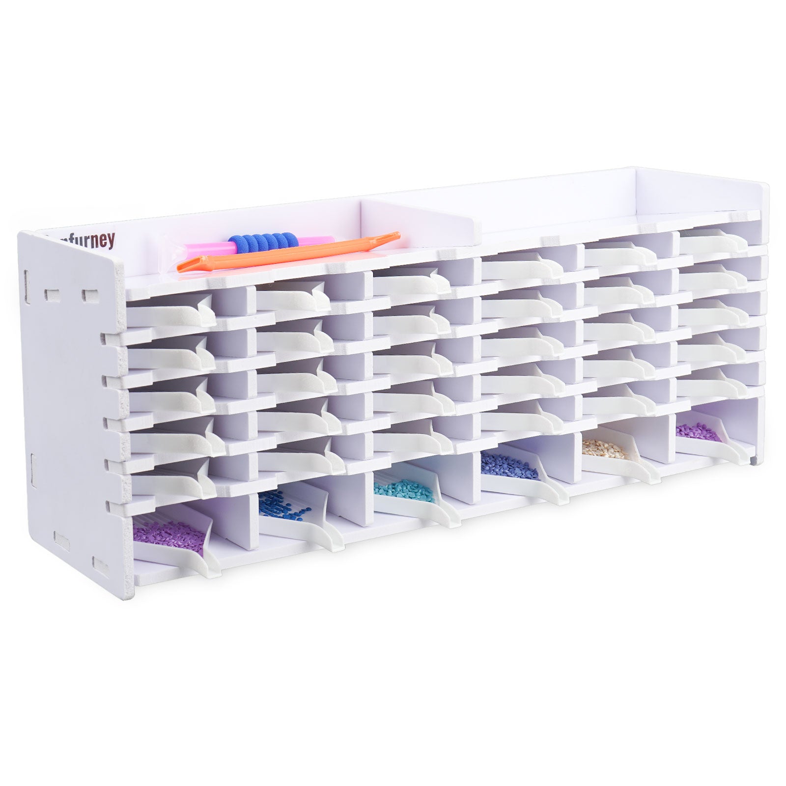 Sanfurney 24 Slots Ink Pad Holder and Stamp Pad Storage Organizer for  Distress Ink Pads Diamond Painting Tray Rack for Crafts Supply, Stackable  Wall