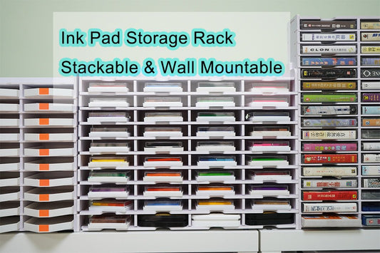 Stackable & Wall Mountable Ink Pad Storage Rack for Organized Workspaces - Sanfurney