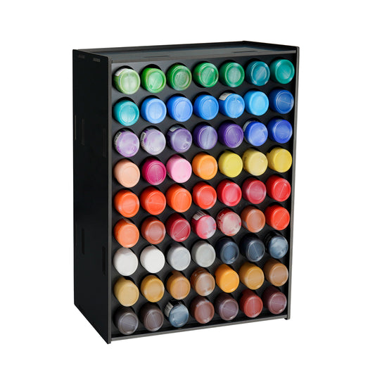 63 Holes Paint Rack for 2oz Acrylic Bottles Black