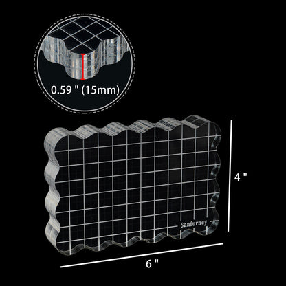 1 Piece Acrylic Stamp Block - Sanfurney