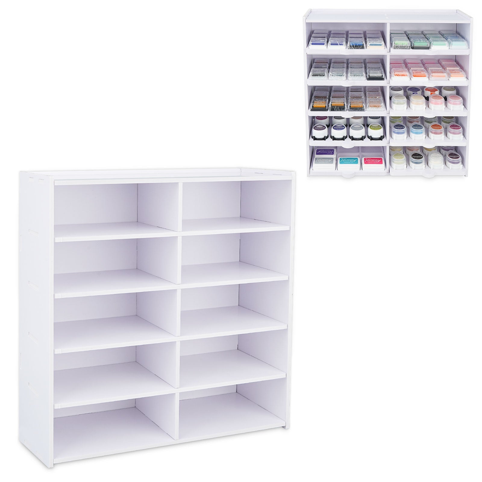 10 Slots Ink Pad Tray Organizer Rack - Sanfurney