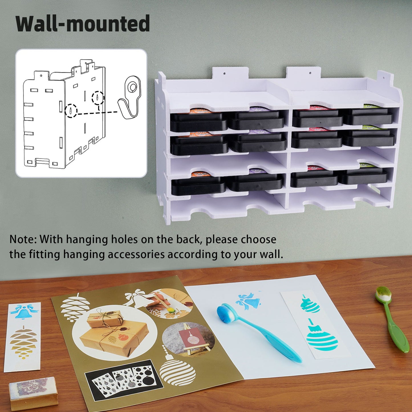 12 Slots Distress Ink Pad Rack - Sanfurney