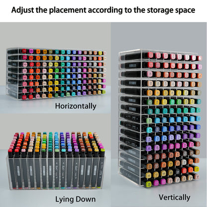 120 Grids Acrylic Art Marker Holder - Sanfurney