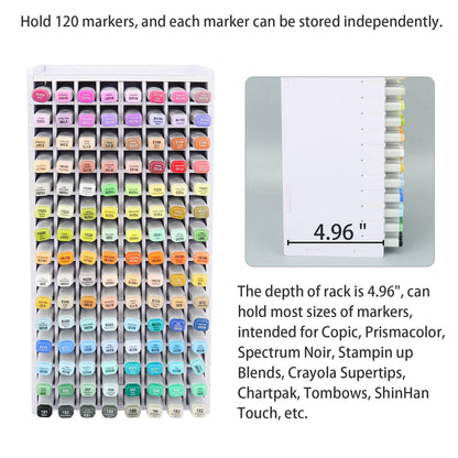 120 Slots Art Marker Storage Rack - Sanfurney