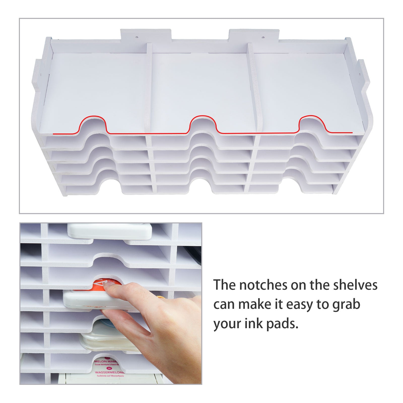 18 Slots Standard Ink Pad Rack - Sanfurney