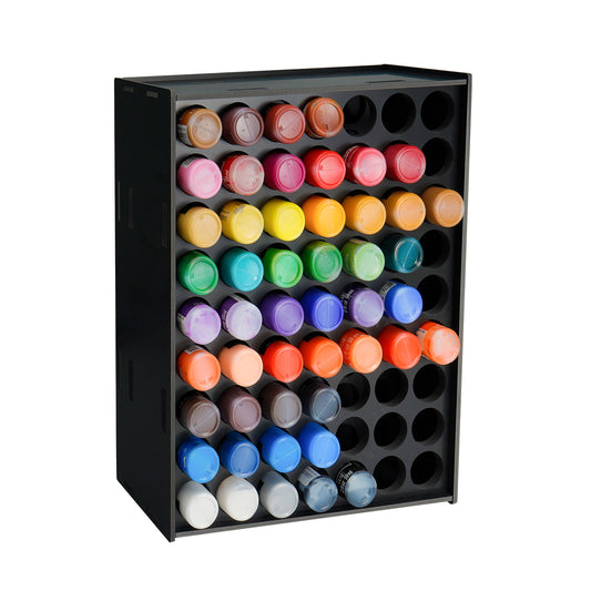 63 Holes Paint Rack for 2oz Acrylic Bottles Black