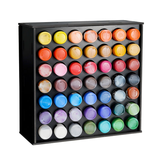 49 Holes Paint Rack for 2oz Acrylic Bottles Black