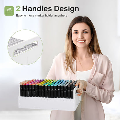 204 Slots Art Marker Pens Organizer, Compatible with IKEA Cart - Sanfurney