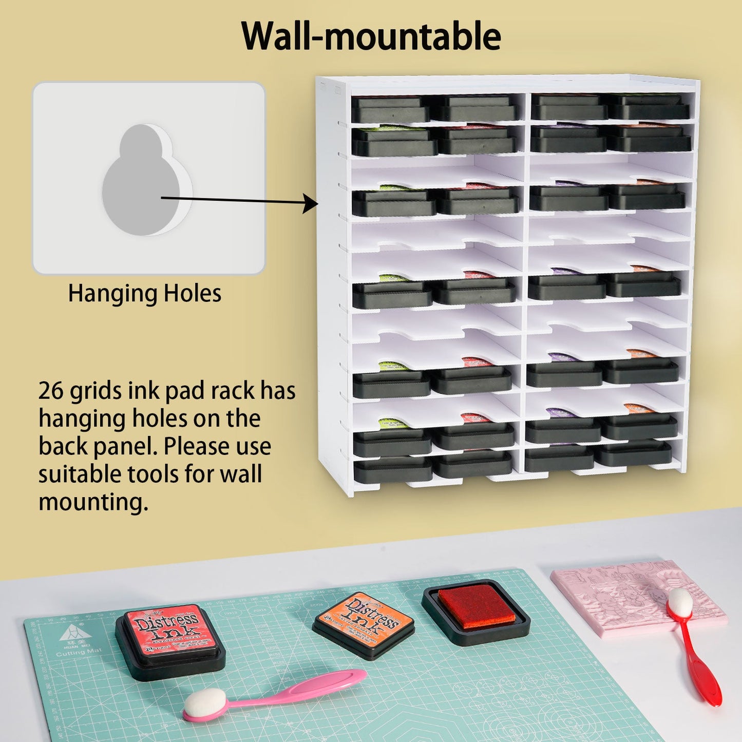 26 Grids Flat - top Ink Pad Rack - Sanfurney