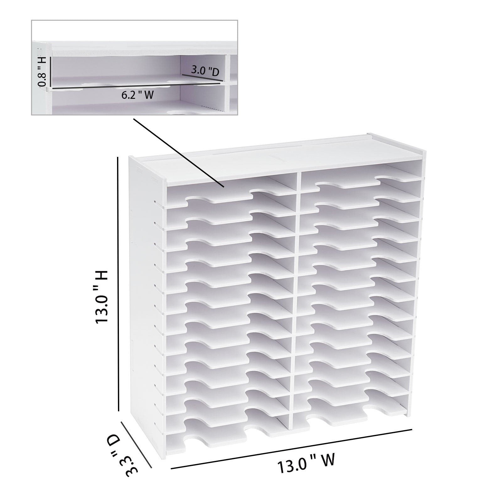 26 Grids Flat - top Ink Pad Rack - Sanfurney