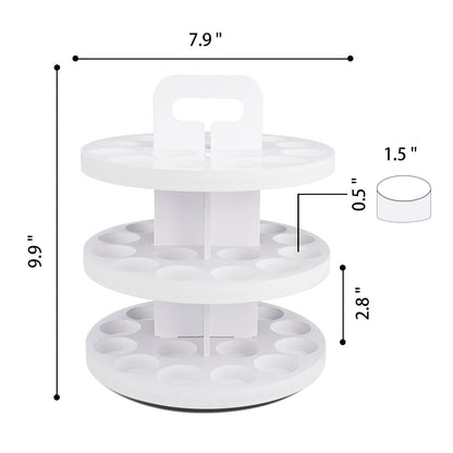 3 - Tier Spinning Paint Organizer Rack for 48 Citadel Paints Bottles - Sanfurney