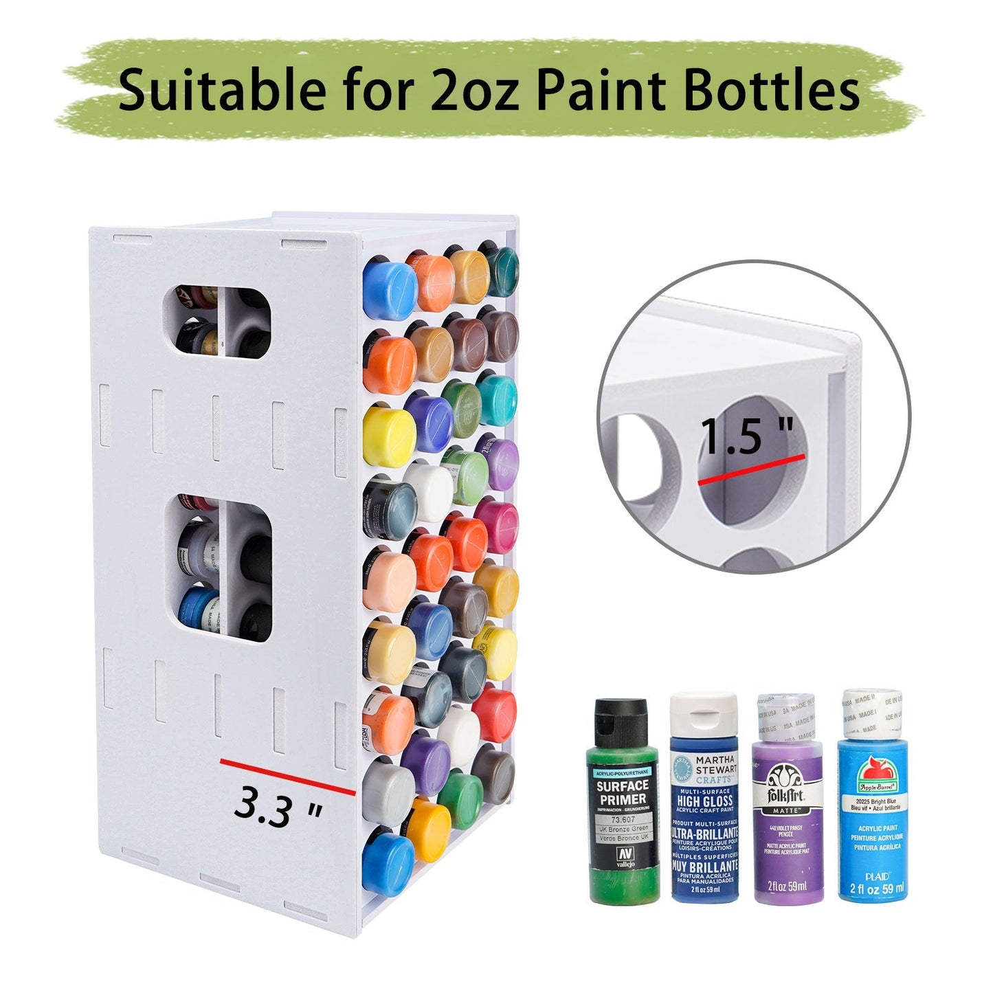 3 - Tier Spinning Paint Organizer Rack for Citadel Paints Bottles - Sanfurney