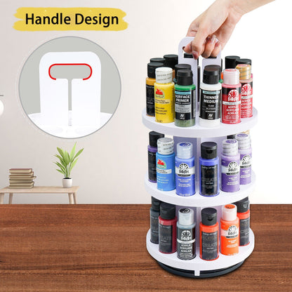 3 - Tier Spinning Paint Organizer Rack for Citadel Paints Bottles - Sanfurney