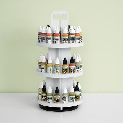 3 - Tier Spinning Paint Organizer Rack for Citadel Paints Bottles - Sanfurney