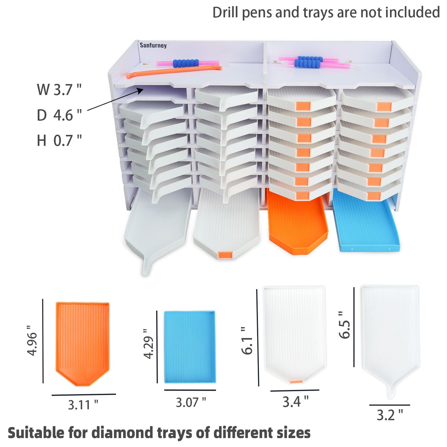 32 Slots Large Diamond Painting Tray Rack - Sanfurney