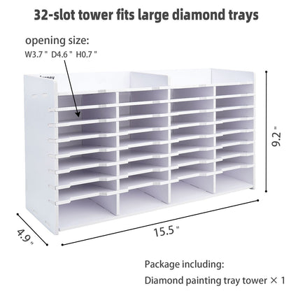 32 Slots Large Diamond Painting Tray Rack - Sanfurney