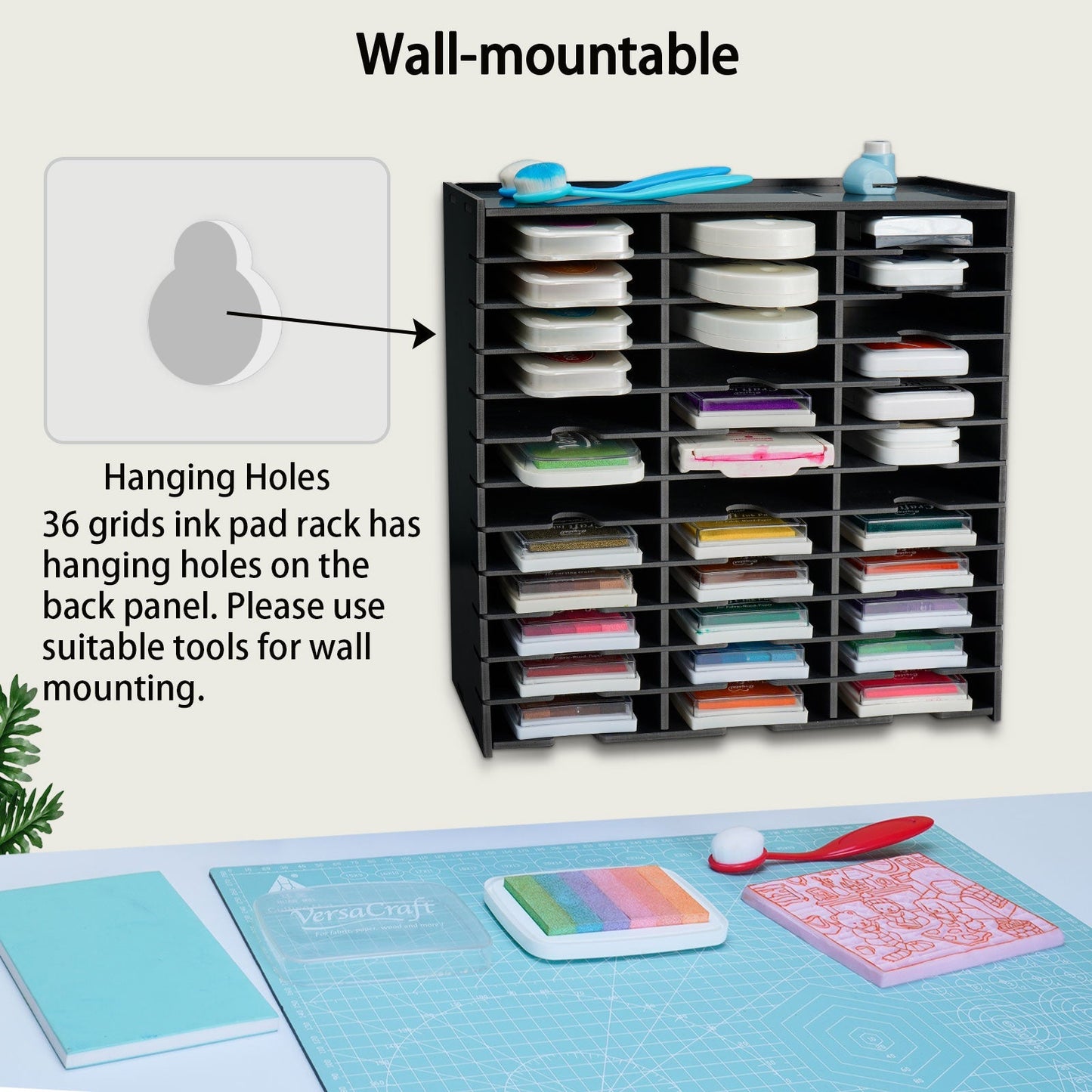 36 Grids Flat - top Ink Pad Rack - Sanfurney