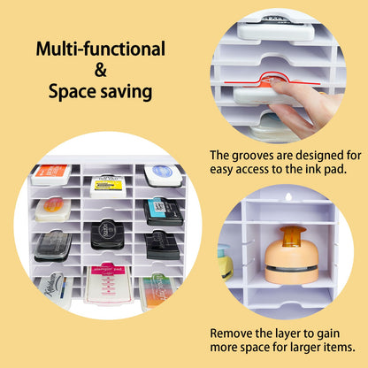 36 Grids Flat - top Ink Pad Rack - Sanfurney