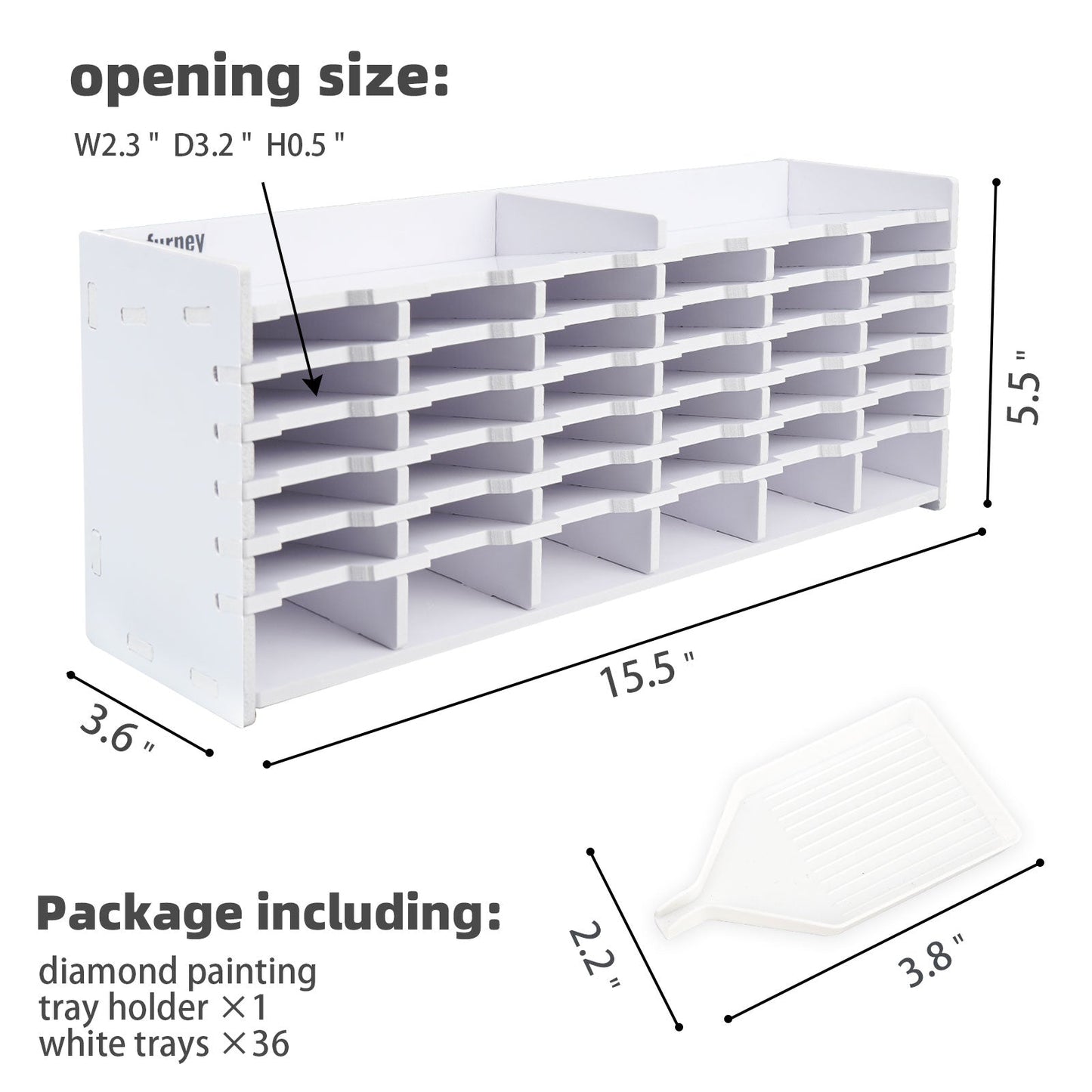 36 Slots Diamond Painting Tray Rack - Sanfurney