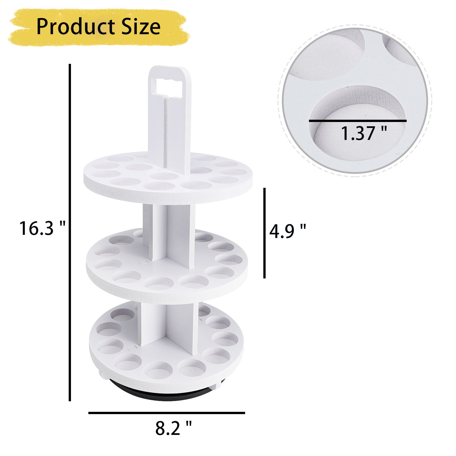 40 Holes Spinning Paint Storage Tower - Sanfurney