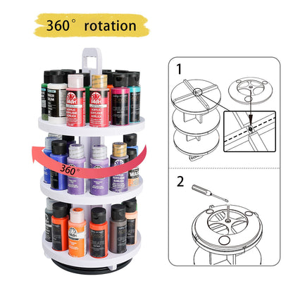 40 Holes Spinning Paint Storage Tower - Sanfurney