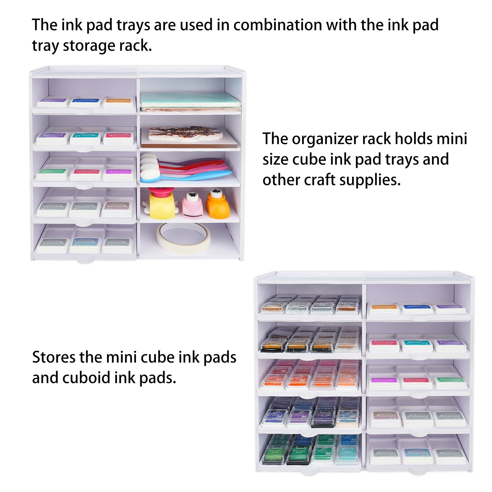 45 Grid Ink Pad Cuboid Caddy, 5 Trays - Sanfurney