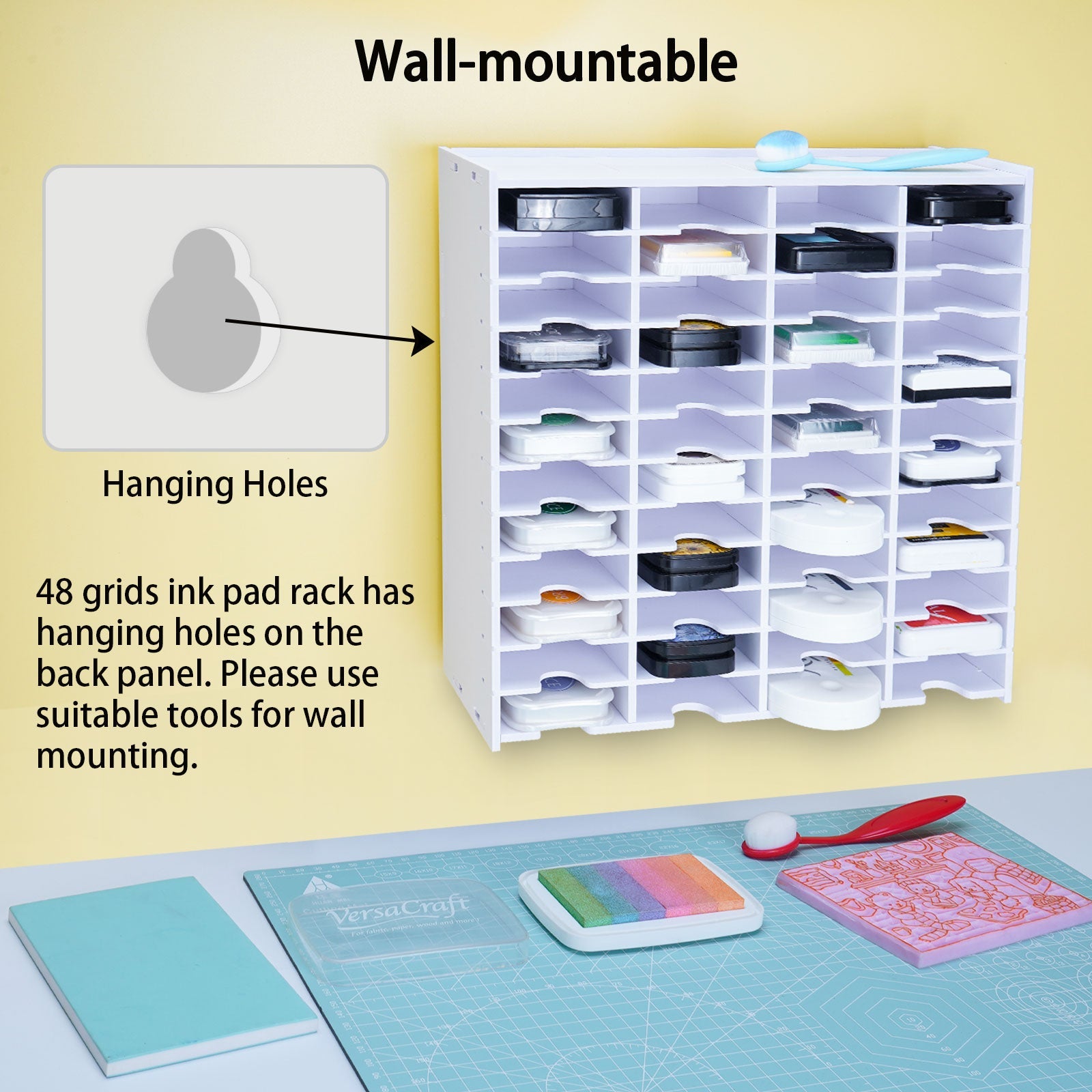 48 Grids Flat - top Ink Pad Rack - Sanfurney