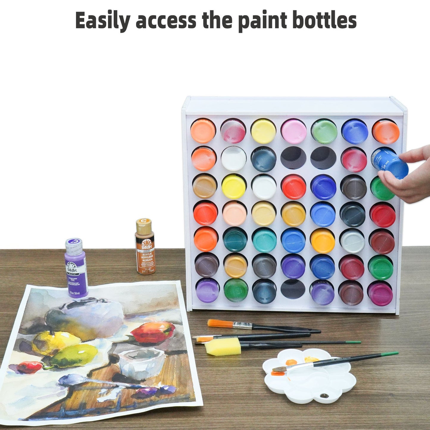 49 Holes Paint Rack for 2oz Acrylic Bottles - Sanfurney