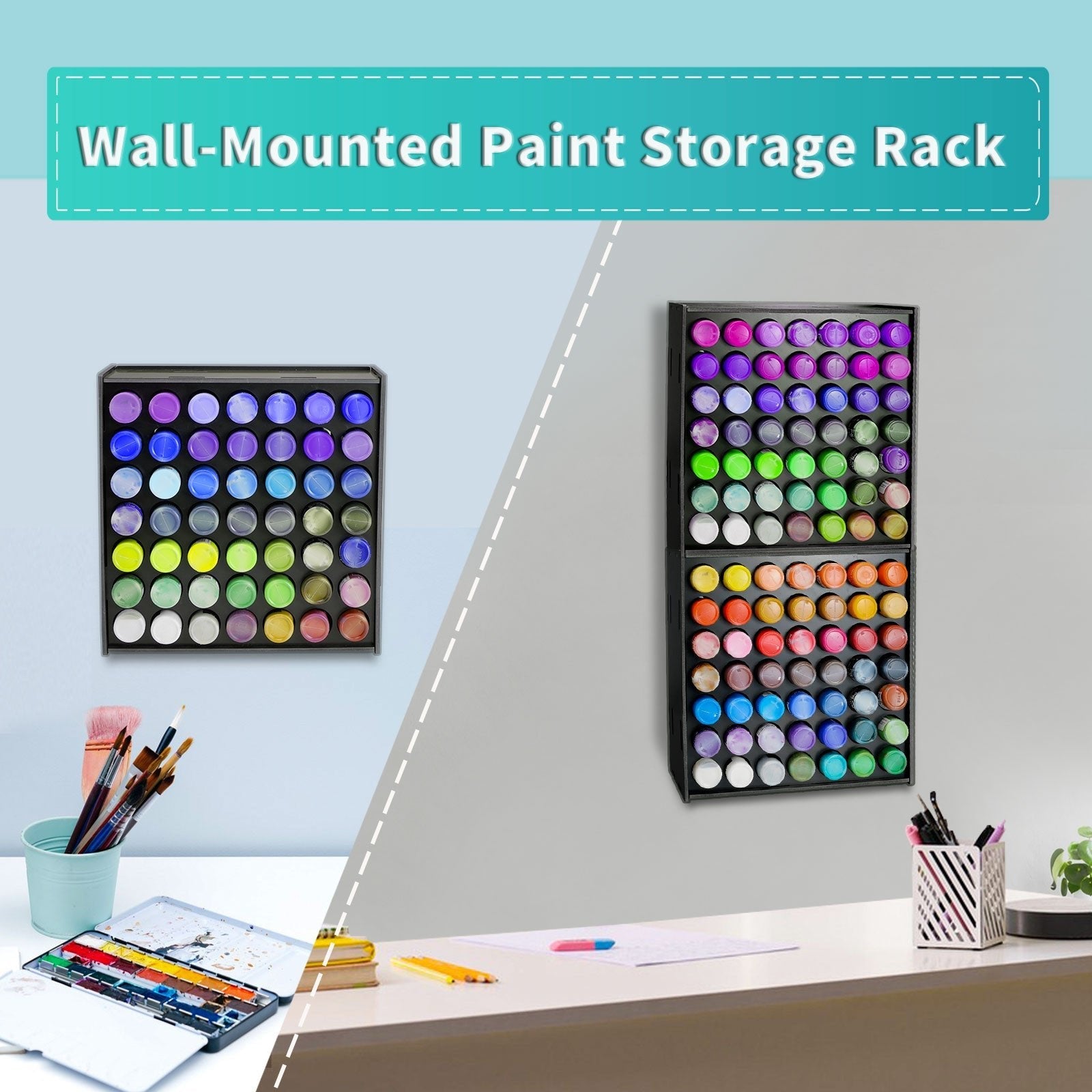 49 Holes Paint Rack for 2oz Acrylic Bottles - Sanfurney