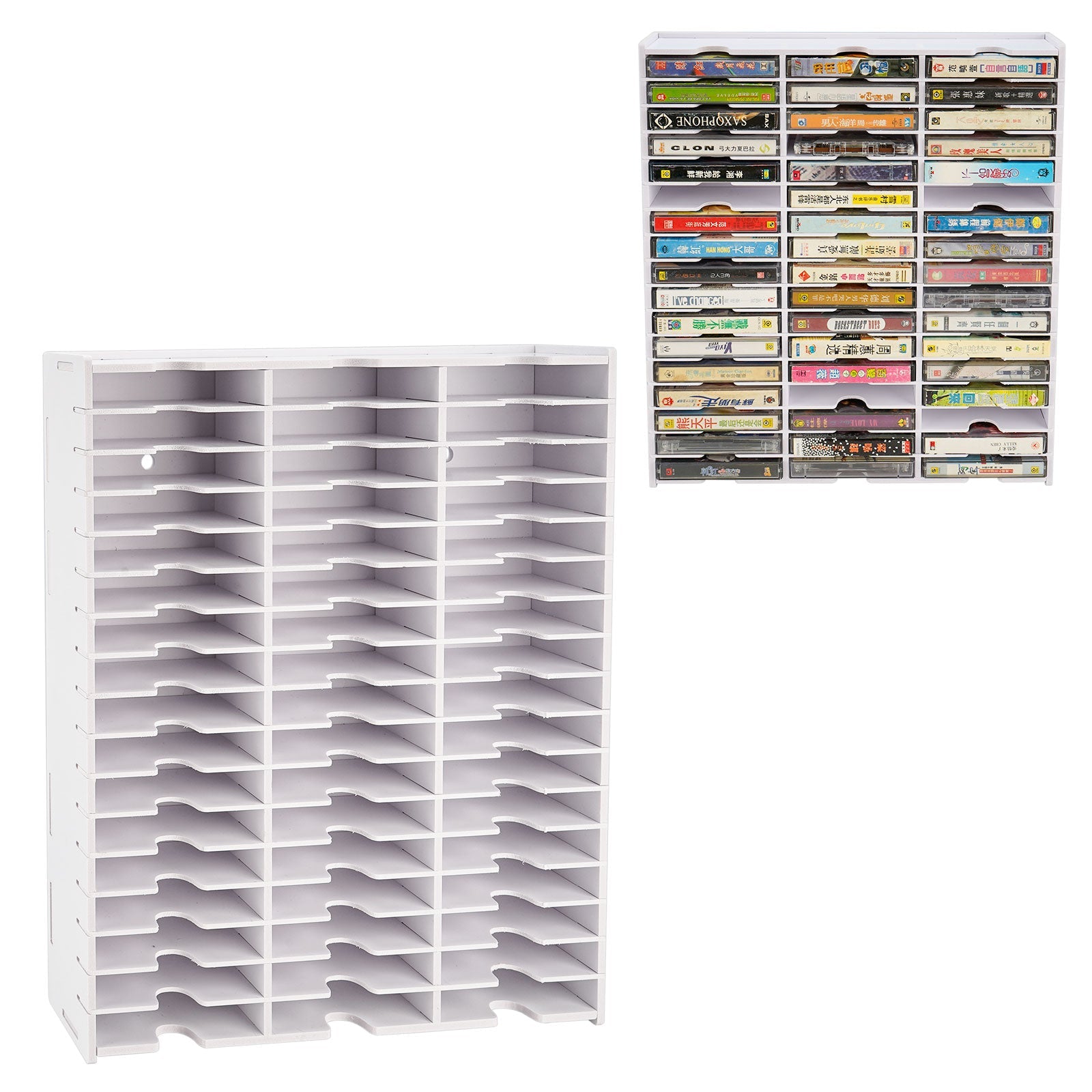 51 Slots Cassette Tape Storage Rack - Sanfurney