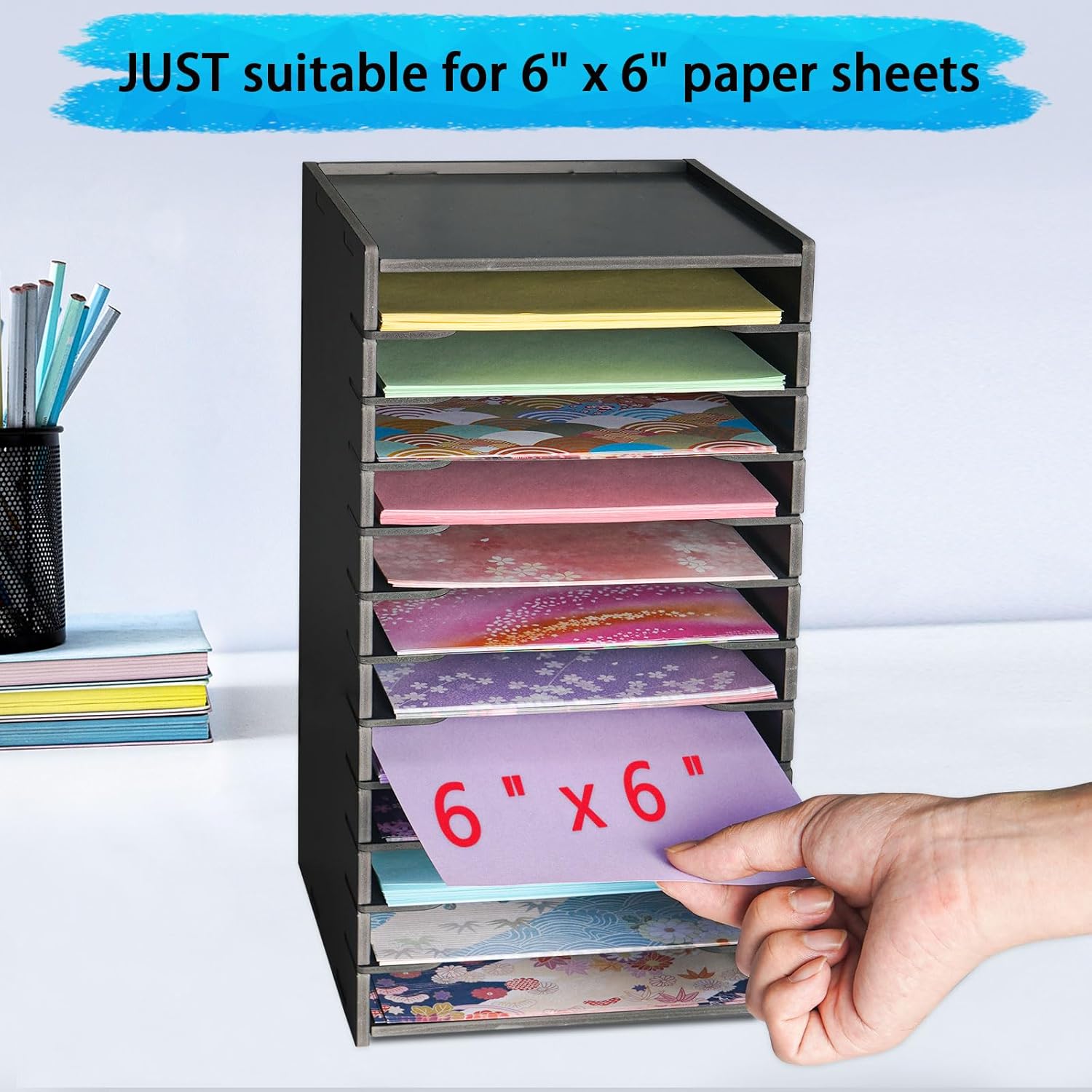 6" x 6" Origami Paper Organizer - Sanfurney