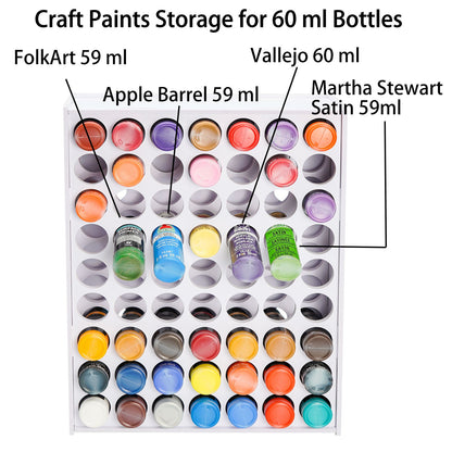 63 Holes Paint Rack for 2oz Acrylic Bottles - Sanfurney