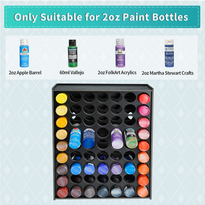 63 Holes Paint Rack for 2oz Acrylic Bottles - Sanfurney