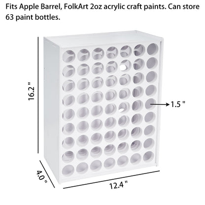 63 Holes Paint Rack for 2oz Acrylic Bottles - Sanfurney