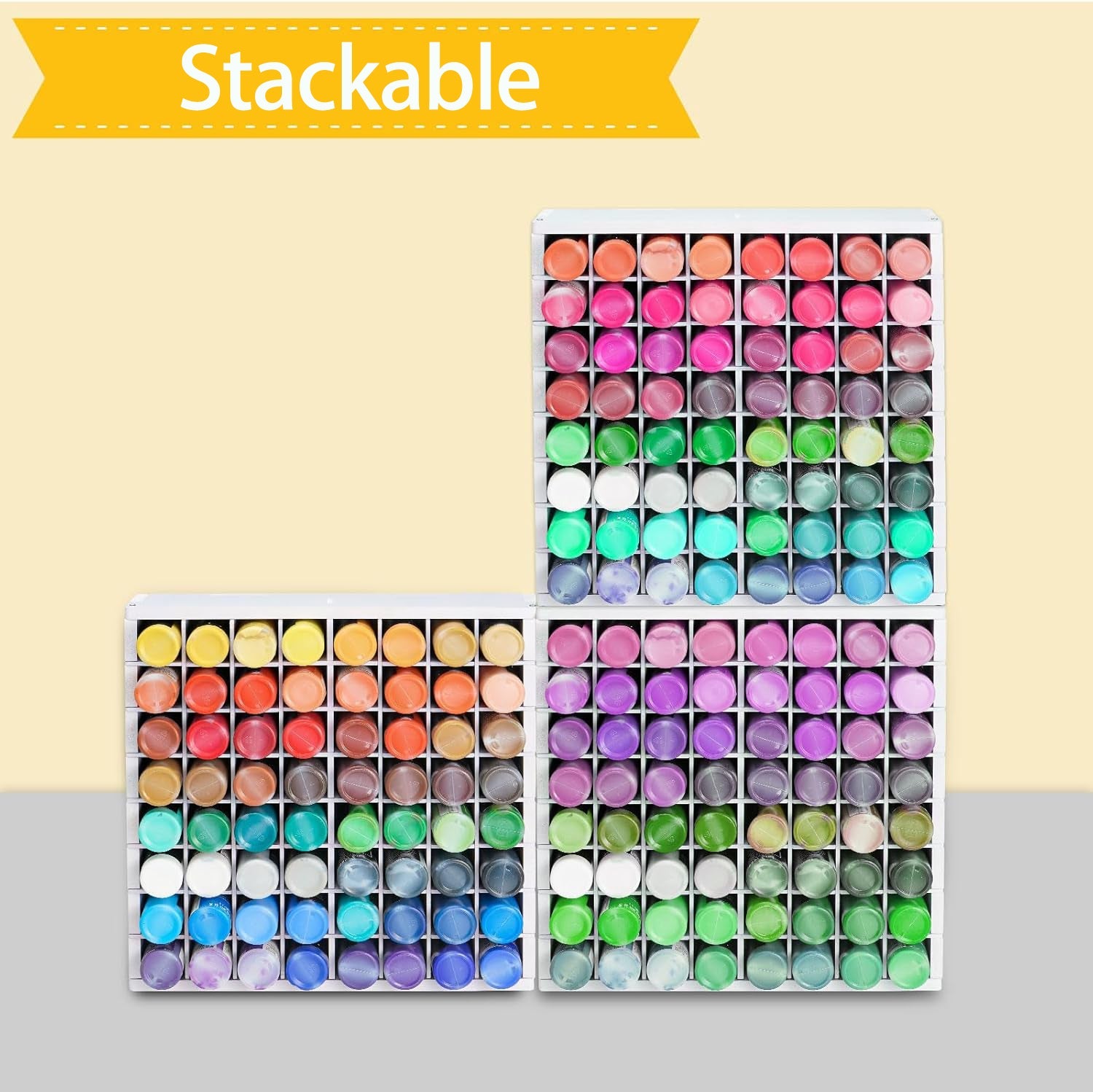 64 Grids Craft Paint Storage Organizer - Sanfurney