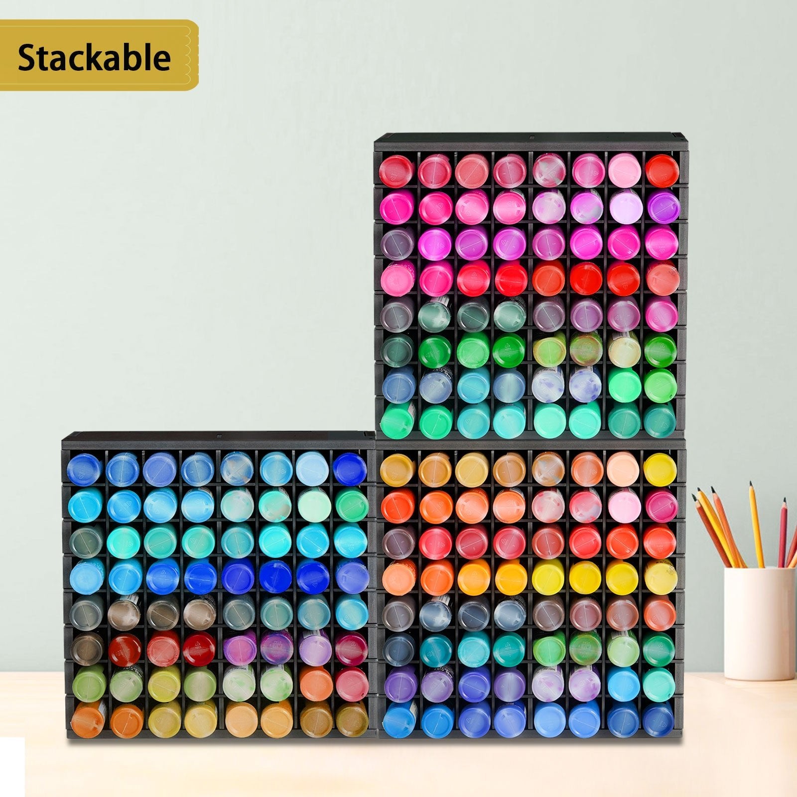 64 Grids Craft Paint Storage Organizer - Sanfurney