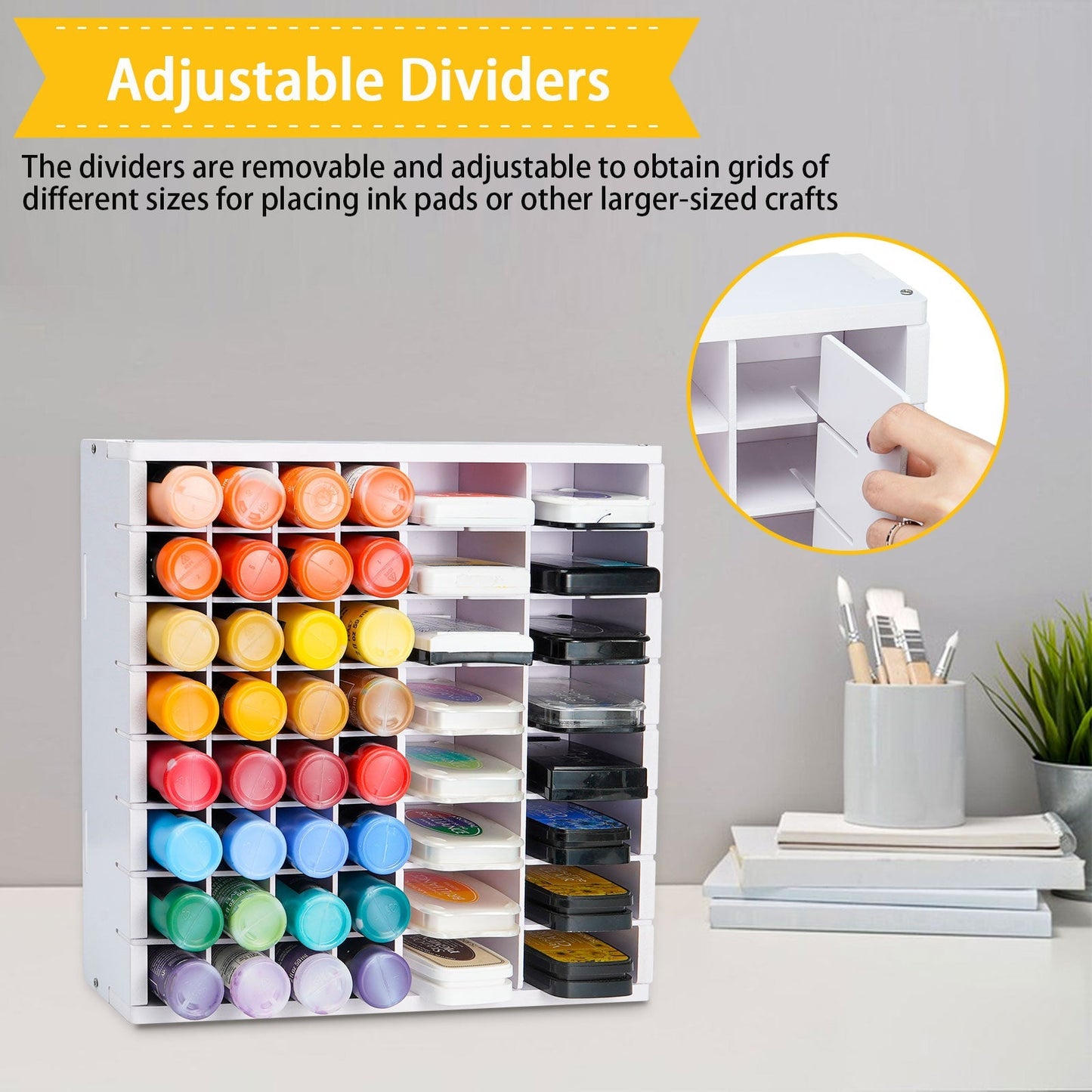 64 Grids Craft Paint Storage Organizer - Sanfurney