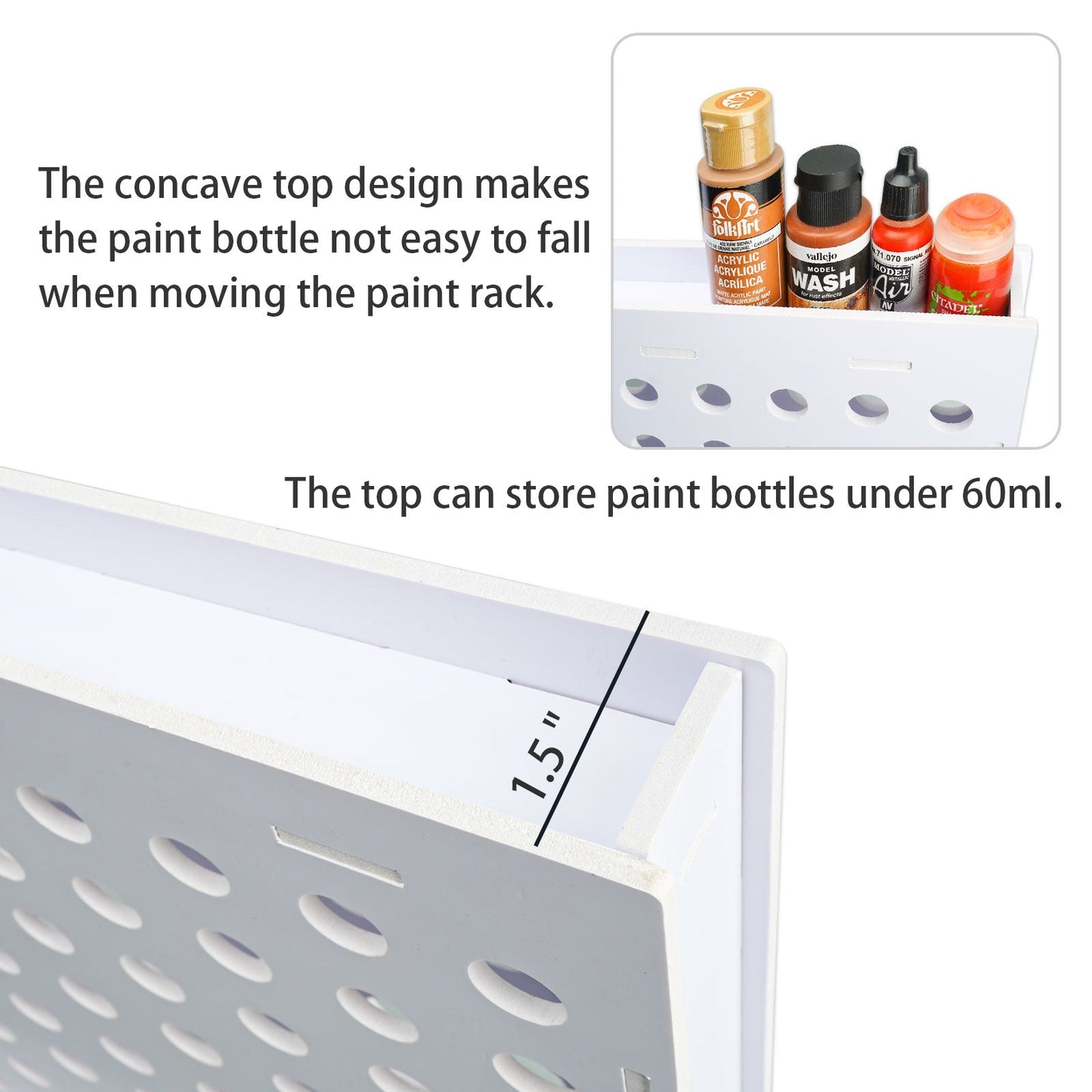 64 Holes Paint Rack for 17ml Dropper Bottles - Sanfurney