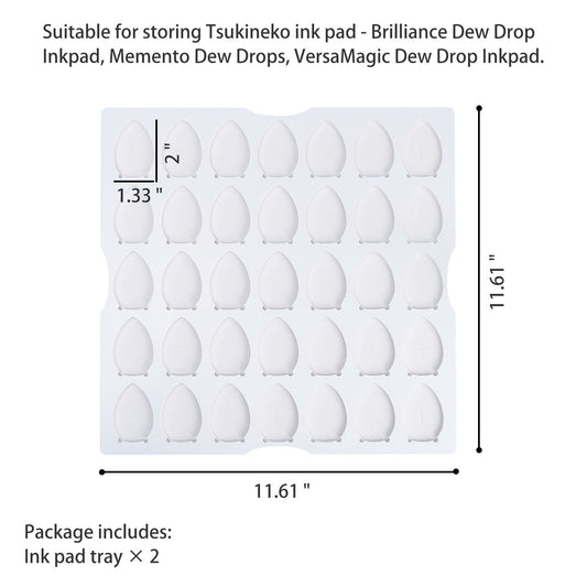 70 Grids Drop Ink pad Caddy, 2 Large Trays - Sanfurney