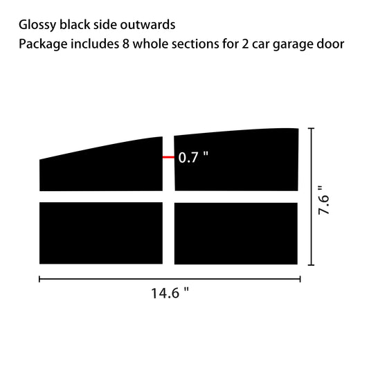 Arch 4-Pane Style, 14.6‘’ x 7.6''(37 x 19.6cm)