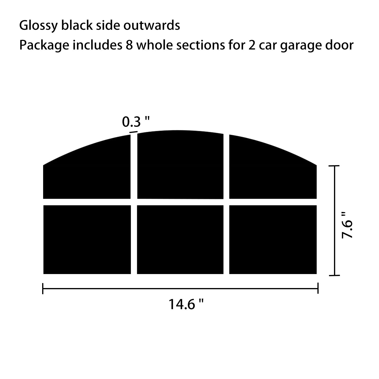 Arch 6 - Pane Style, 14.6"x 7.6"(37 x 19.6 cm) - Sanfurney