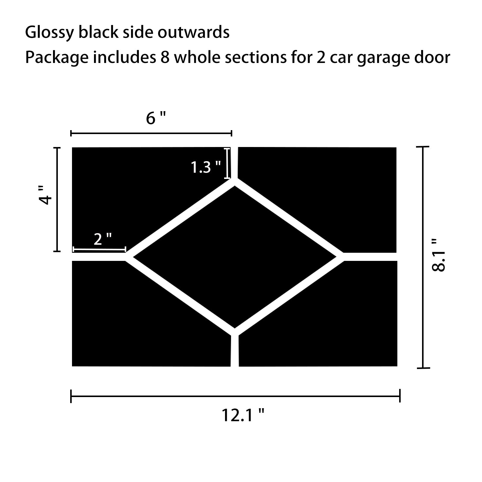 Diamond 5 - Pane Style, 12.1"x 8.1" (31 x 20.6 cm) - Sanfurney