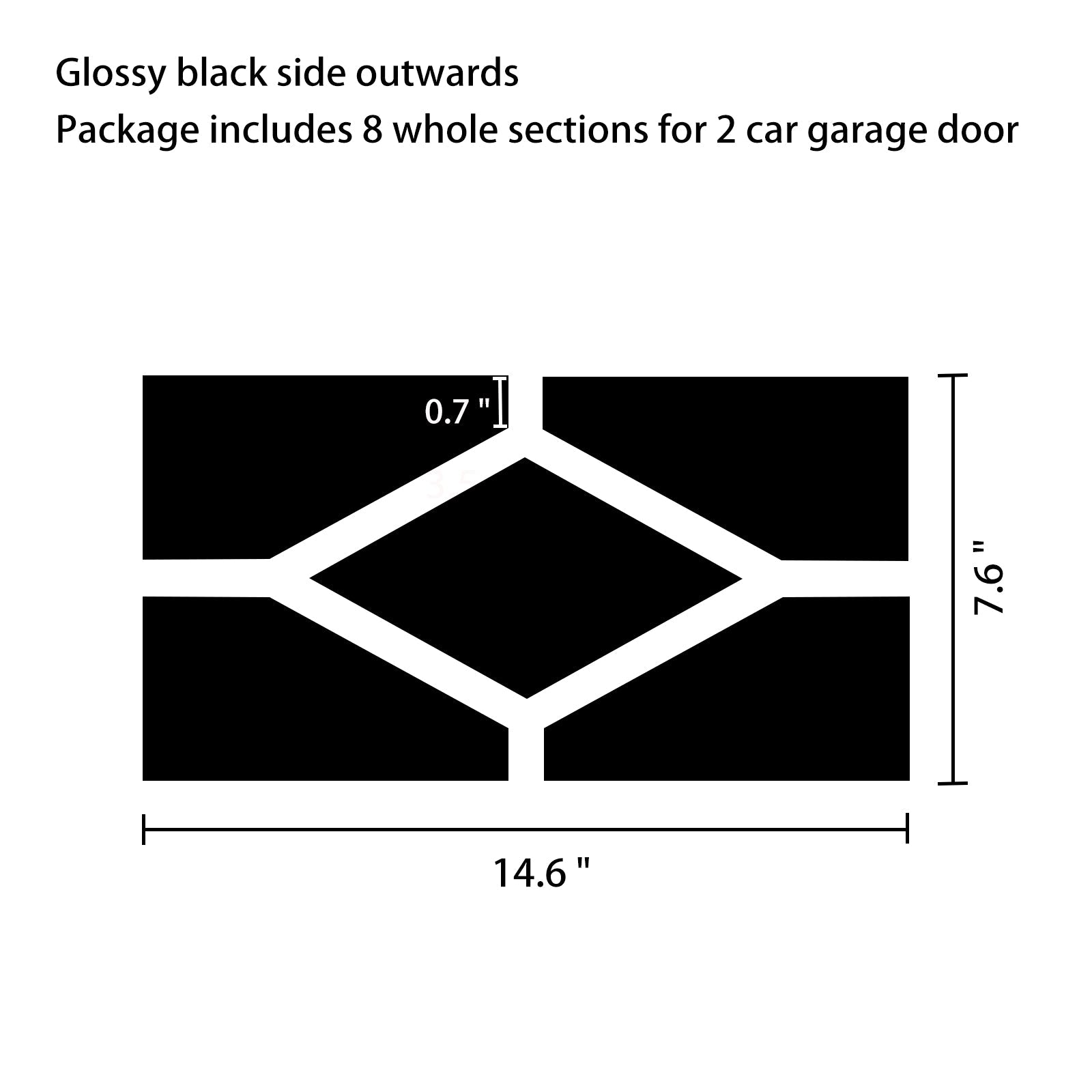 Diamond 5 - Pane Style, 14.6‘’ x 7.6''(37 x 19.6cm) - Sanfurney