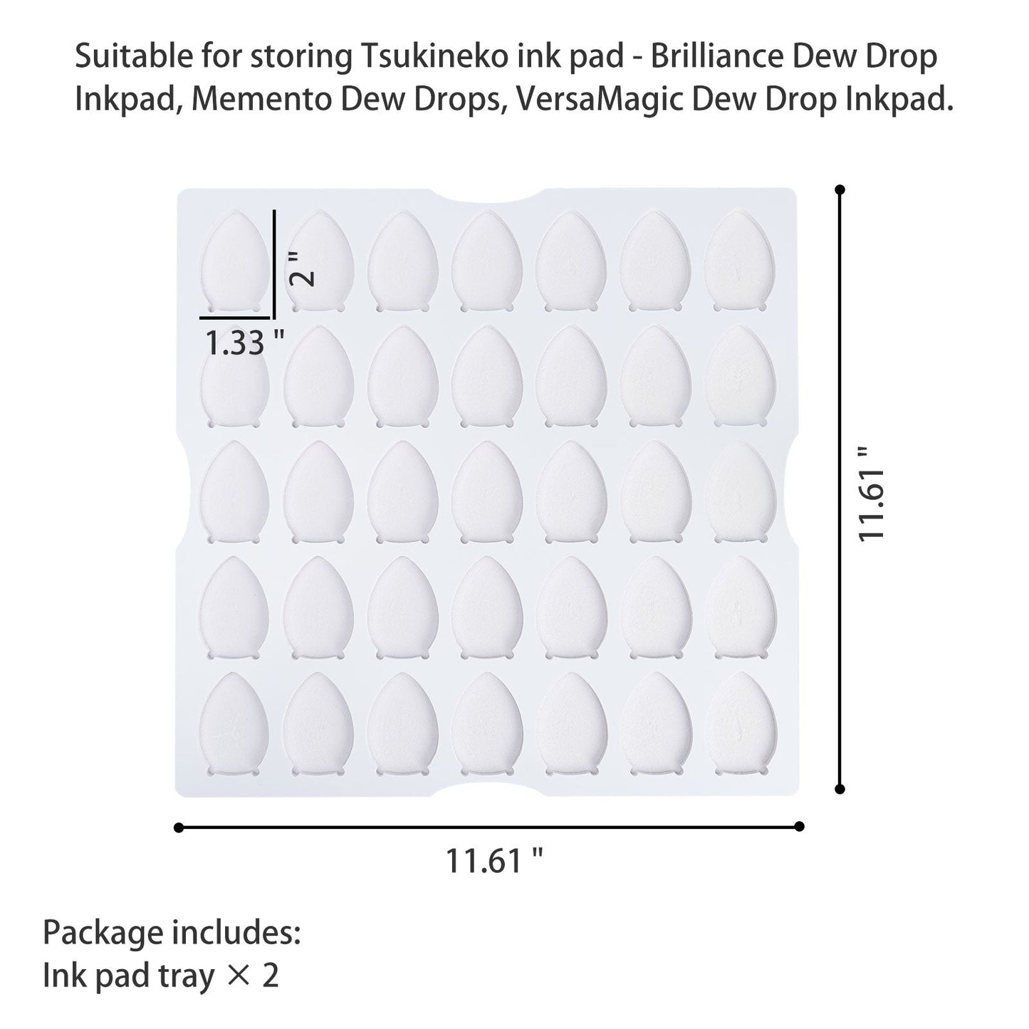 Ink Pad Cube Caddy, 2 Large Trays - Sanfurney