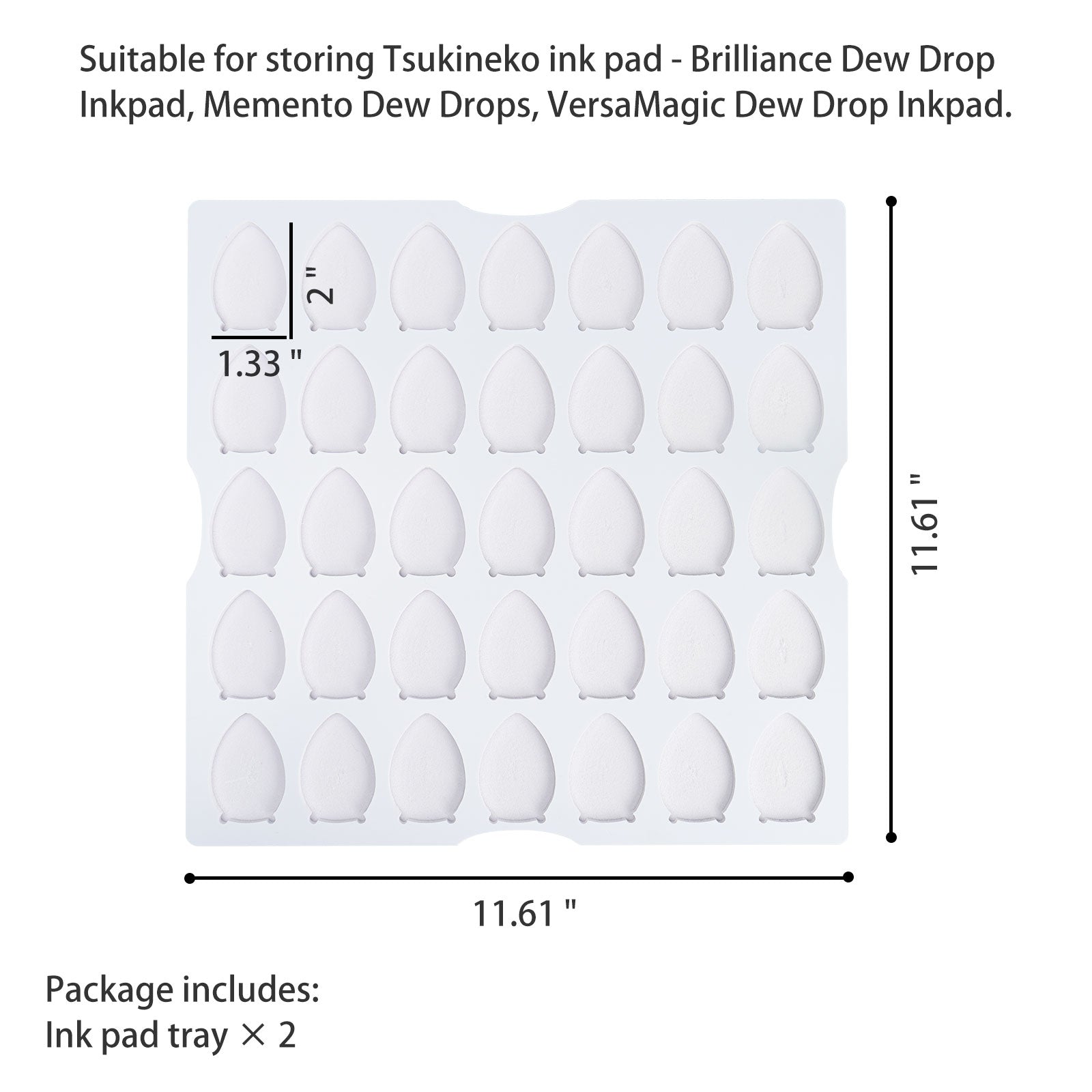 Ink Pad Cube Caddy, 2 Large Trays - Sanfurney