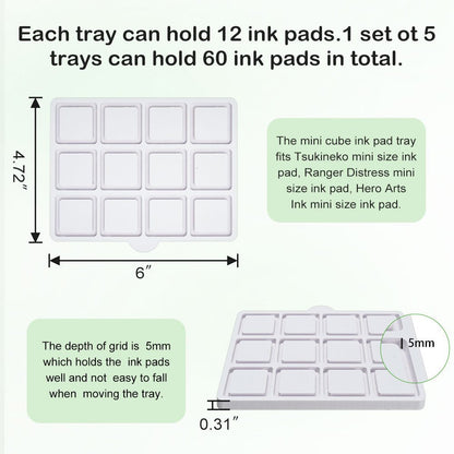 Ink Pad Cube Caddy, 5 Trays - Sanfurney