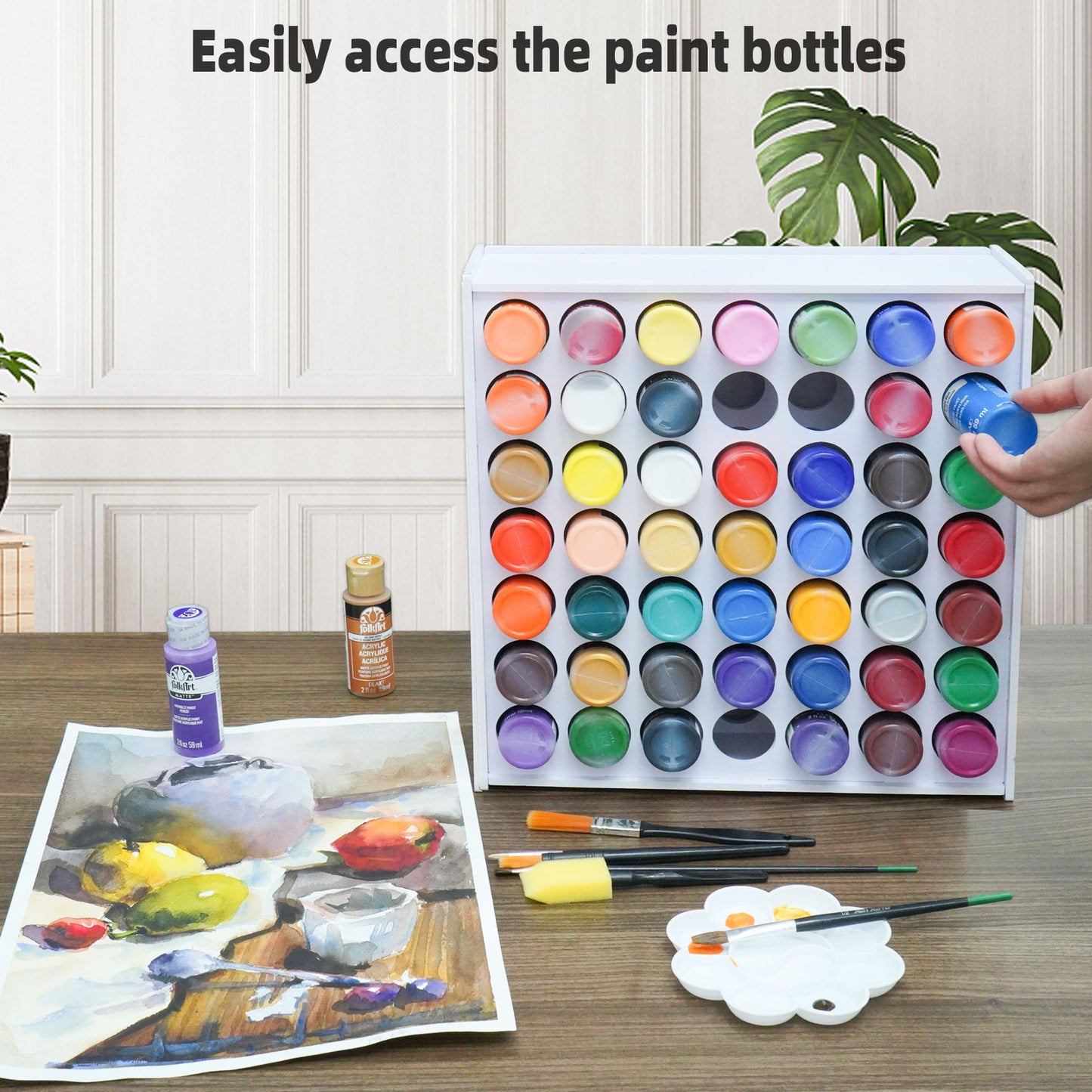 49 Holes Paint Rack for 2oz Acrylic Bottles