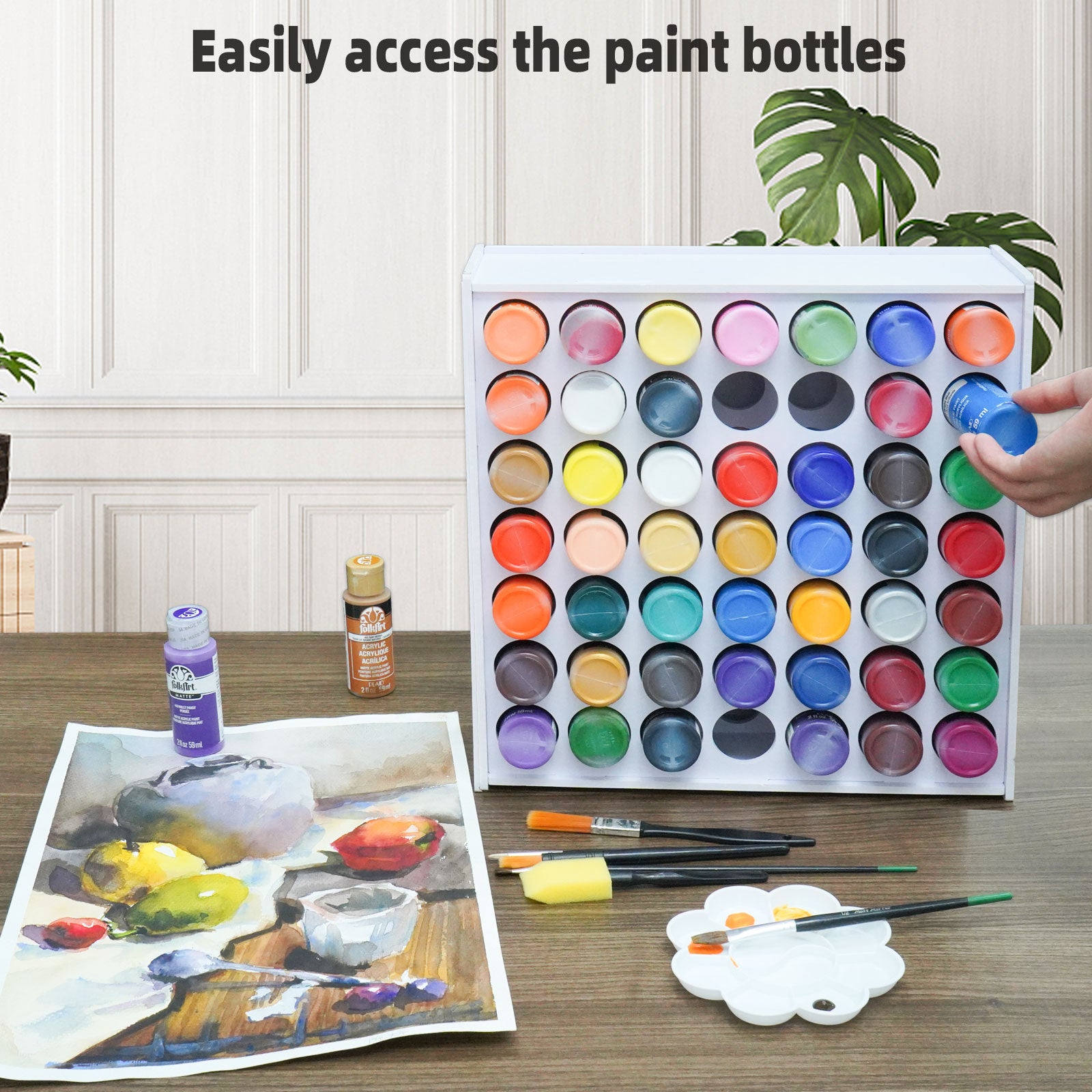 How to make a cheap paint rack for 2oz bottles 